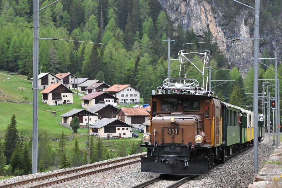 2019.06.11 RhB Ge 6-6 I 414 Albulabahn Krokodil Bahnfest Bergün (38)